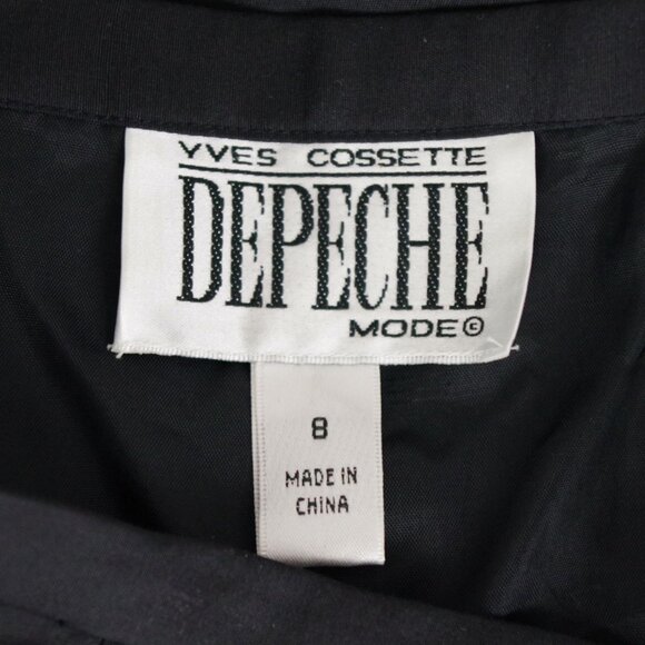 Yves Cossette Depeche Mode Black Silk Pants Size 8 - Picture 2 of 8